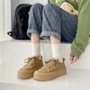 Scarpe nere con plateau di marca, nuove per primavera ed estate, con punta rotonda, modello muffin, scarpe da ginnastica casual