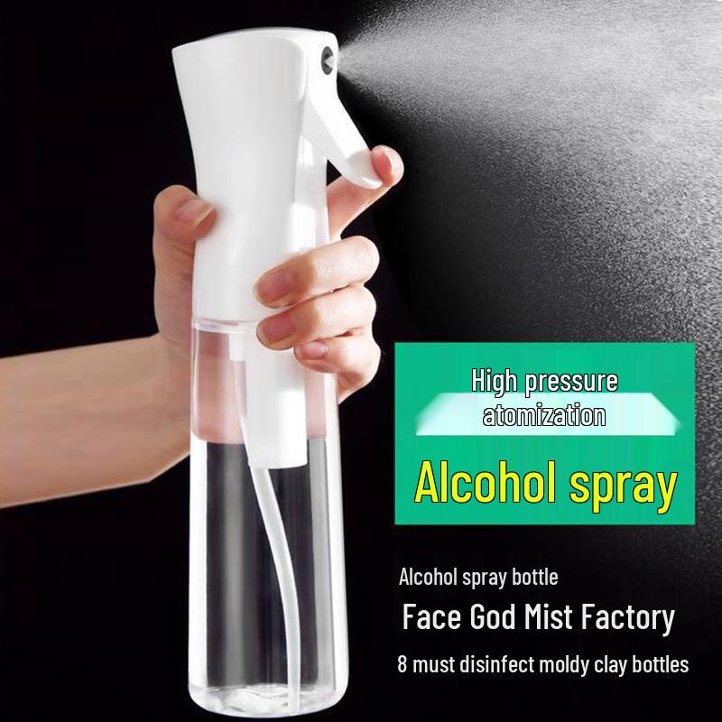 Continuous High-Pressure Fine Mist Spray Bottle for Alcohol Disinfection and Makeup Hydration