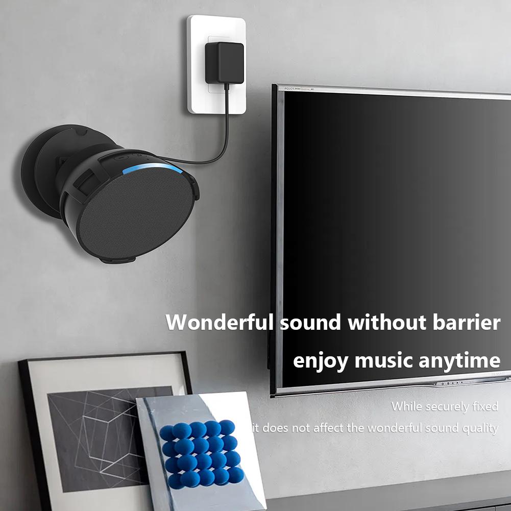 For Amazon Echo POP Smart Speaker Holder Wall-mounted Stand Adjustable Prevent Falling Speaker Bracket Space Saving Wall Shelf