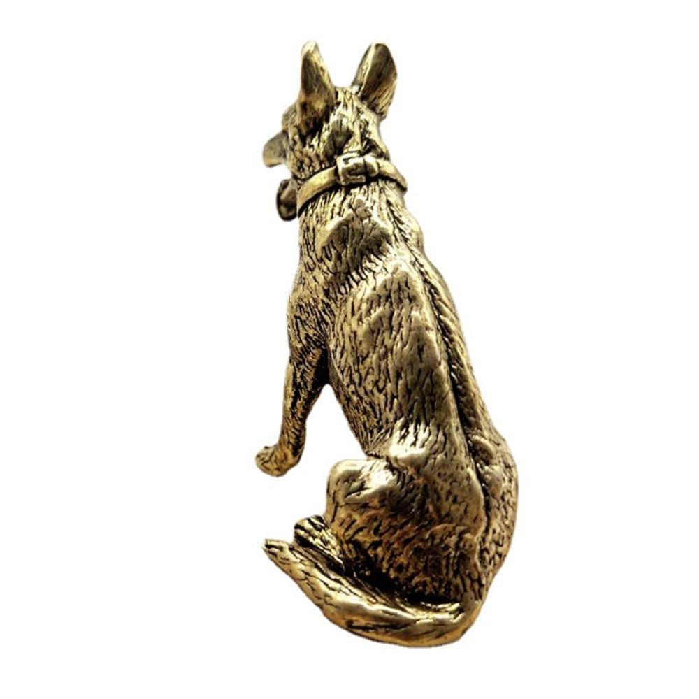 Pure Copper Copper Wolf Dog Antique Puppy Miniatures Retro   Home Decor