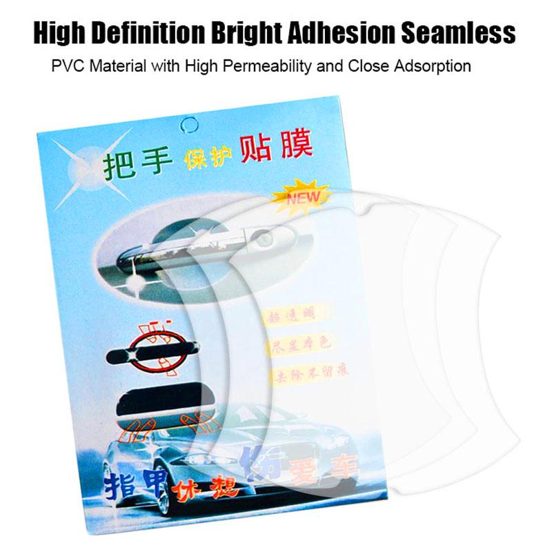4/8Pcs Car Door Handle Protective Film Universal Transparent Car Door Handle Sticker Scratches Resistant Protection Film