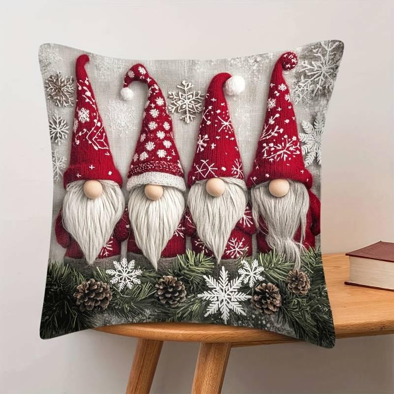 Snowflake-Patterned Christmas PillowcaseSuitable for sofa car bedroom decorative cushion cover pillow cover