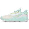 New Anta Cushioned Slip Resistant Coverage Lightweight Low Top Performance Basketball Shoes Men's White Green Yellow 112031606-3