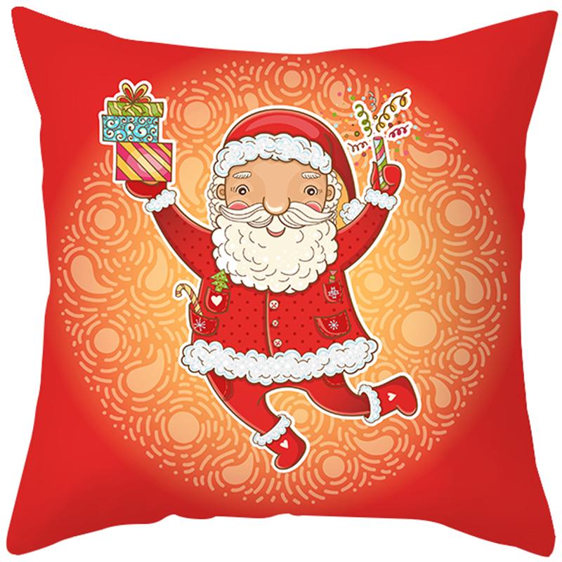 Față de pernă de Crăciun Sofă Dormitor Cameră Anul Nou Decor Acasă Vesel Sărbătoare Cadou 45x45 cm