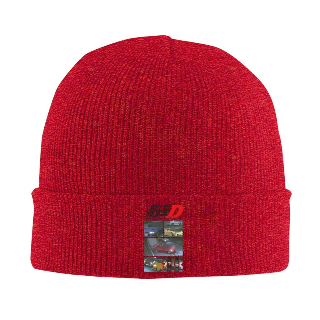 Initial D Neon Ae86  Warm Knitted Cap Winter Knit Bonnet Hat Skullies Beanies Hip Hop Caps for Unisex
