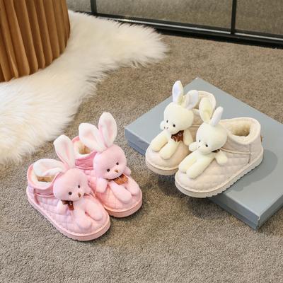 Cartoon Rabbit Children's Snow Boots Women Winter New Boy and Girl Ankle Boots with Wool Thickened Baby Cotton Shoes for Children
