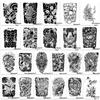 Japanese Traditional Tattoo Waterproof Sticker: Men's Long-lasting Floral Arm Pattern.