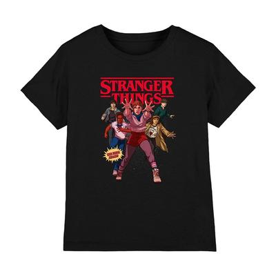 Stranger Things Final Stand Comic Kinder T-Shirt 7-13 Jahre, Schwarz