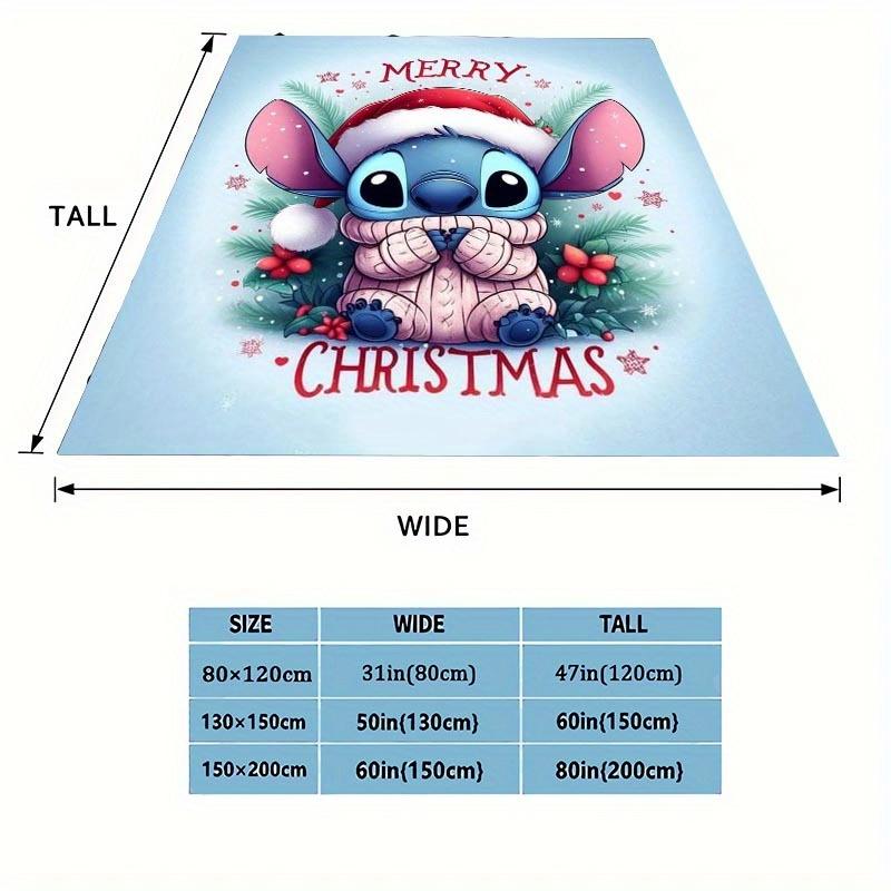 1pc Stitch Printing Blanket - Soft, All-Season Throw for Office Blanket, Personalized Gift with Adorable Cartoon Design