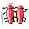 Adjustable Gardening Leg Guards | Padded, BrushCutting Guards, for Yard Work Black Red 3section