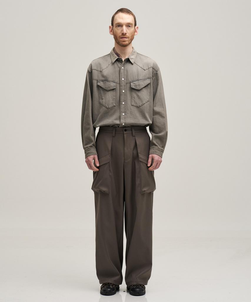 ANOTHER OFFICE Utility Cargo Slacks (Mink)