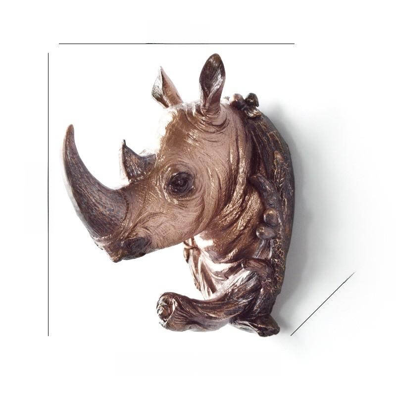 Wall Head Animal Hook Resin Decorative Hanger For Home Bedroom Office Decor