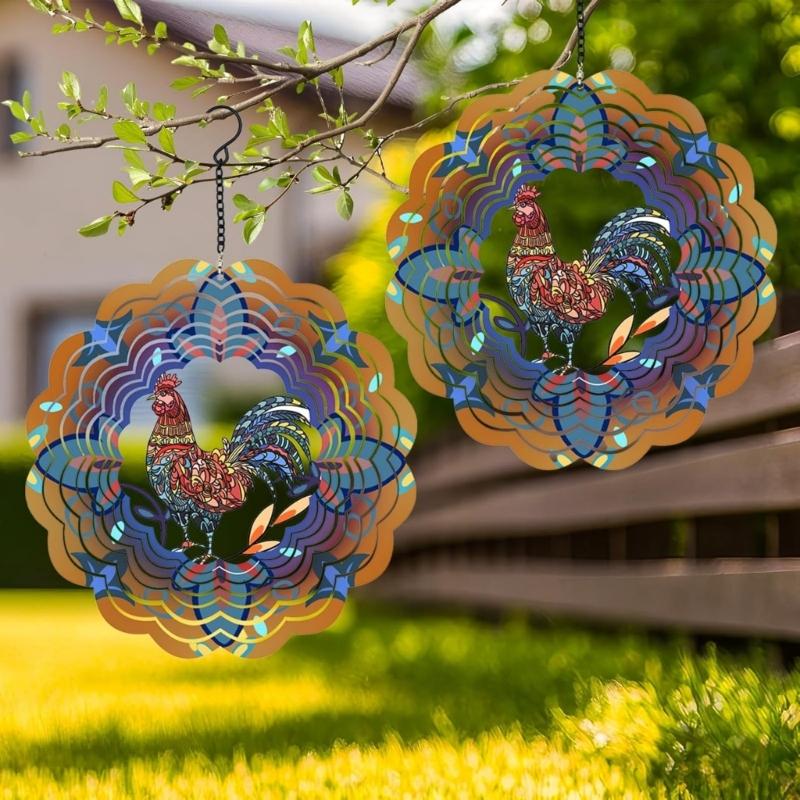 Weatherproof Iron Wind Chime Spinner Art Suitable For Holiday Outdoor Indoor Hanging Decoration Women Mother Day Present