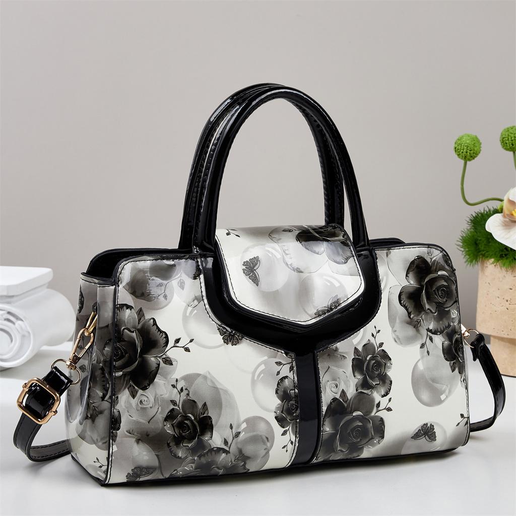 New Printed Splicing Large Capacity Fashion Design Shoulder Bag Textured Light Luxury Trendy Bag For Women