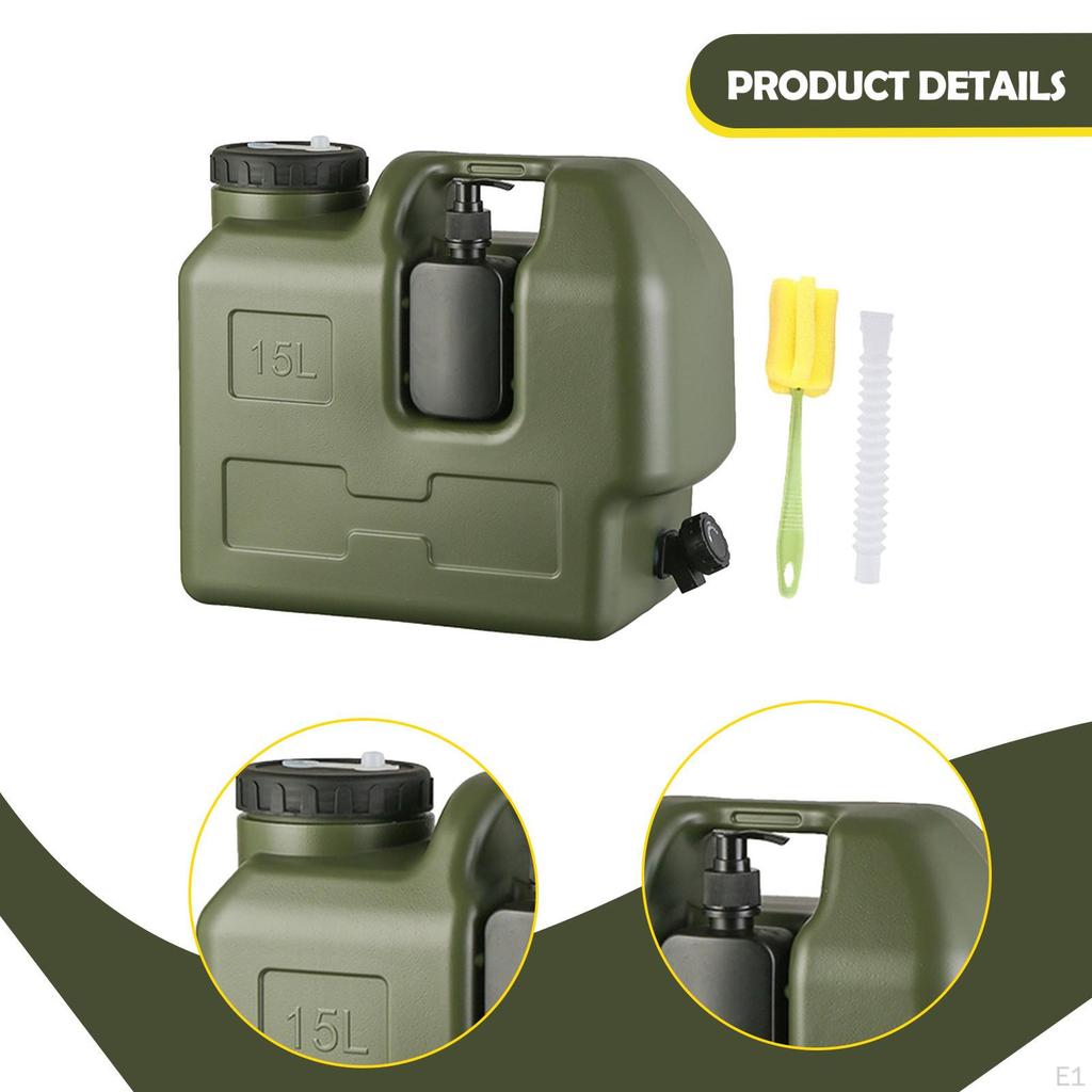 Camping Water Jug Leakproof Bucket With Spigot Hand Soap Dispenser Portable Container Large