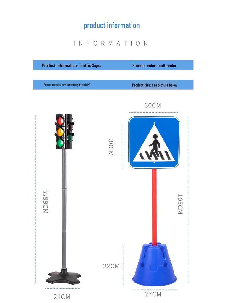 Kids’ Outdoor Sports Traffic Signs & Signals Toy Set