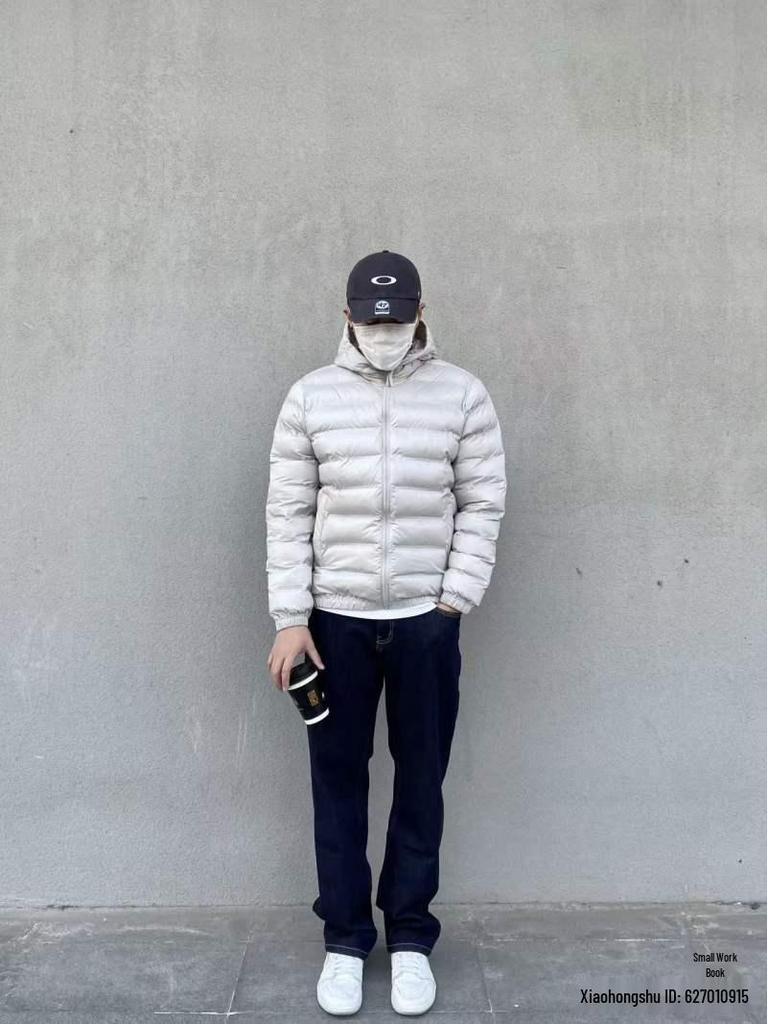 2025 Trendige leichte Herren-Kapuzenjacke aus weißer Entendaune: Vielseitige, Warme, Lässige Winterkleidung