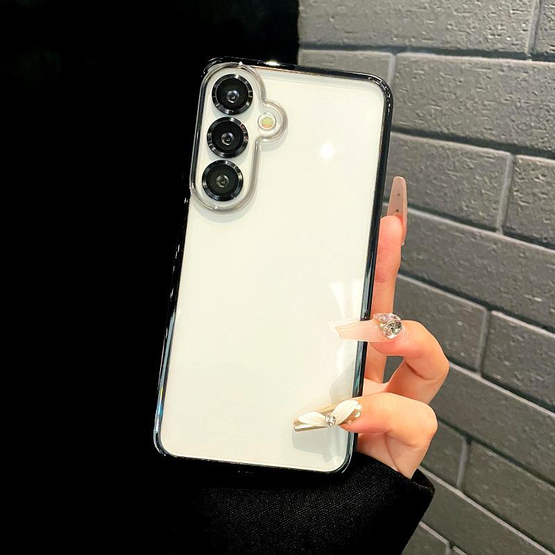 

Suitable for Samsung S24ultra Ice Crystal Transparent Mobile Phone Case S24plus Two In One Lens Lens Film Anti Fall Cover Samsung S24ultra