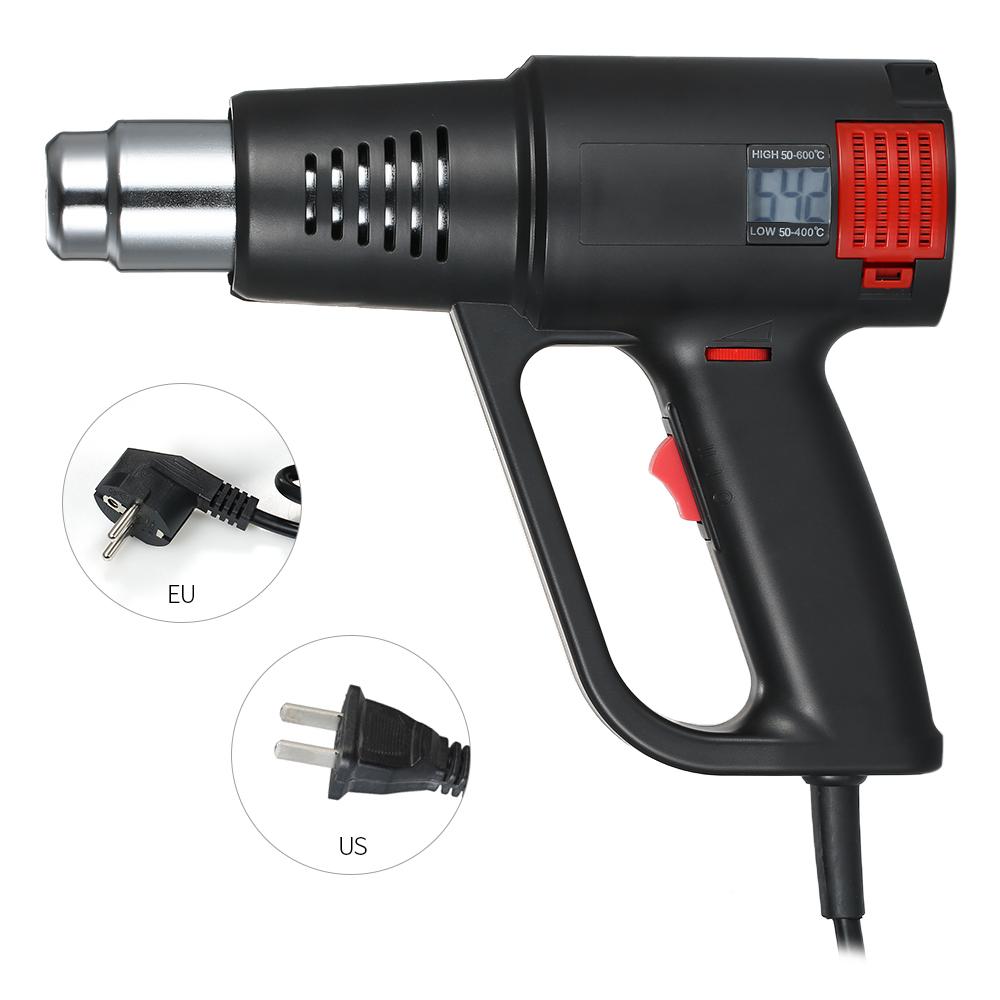 2000W Industrial Fast Heating Hot     LCD Digital Temperature-controlled High Quality Handheld Heat Blower Electric   Temperature Heat Gu