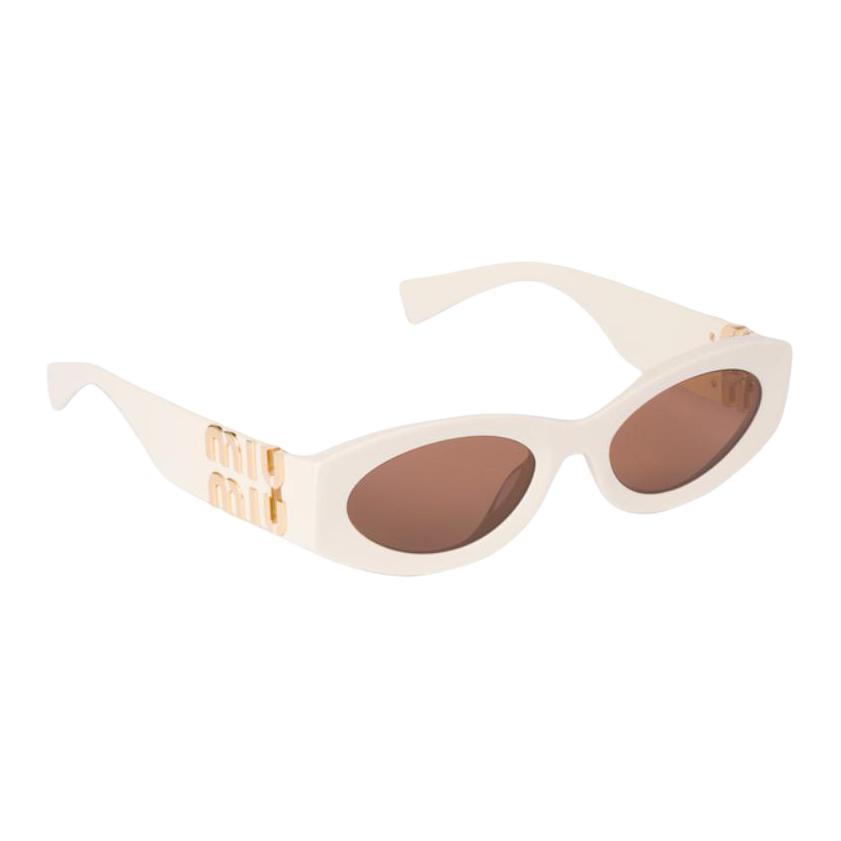 MIU MIU Simple Modern Fashion Oval Sunglasses Women Sunglasses Milk-White SMU11W_E21D_FE90Q_C_054