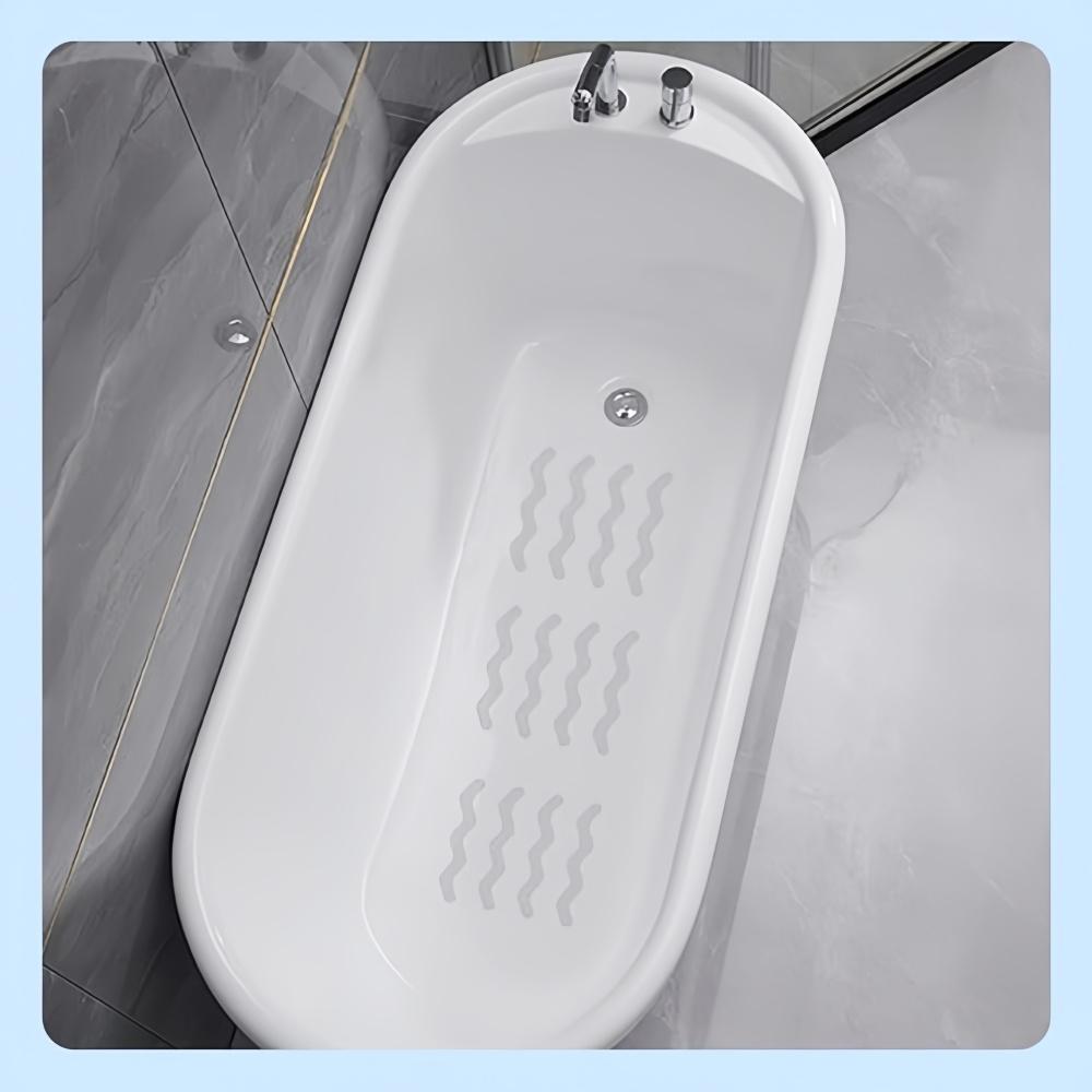 6pcs/12pcs/24pcs 20cm Anti Slip Shower Stickers Non Slip Bathtub Stickers Bathtub Strips Adhesive Decals Bath Tub Shower Stairs
