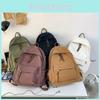 School Backpack Shoulder Handbag Universal Large Capacity Solid Simple Color