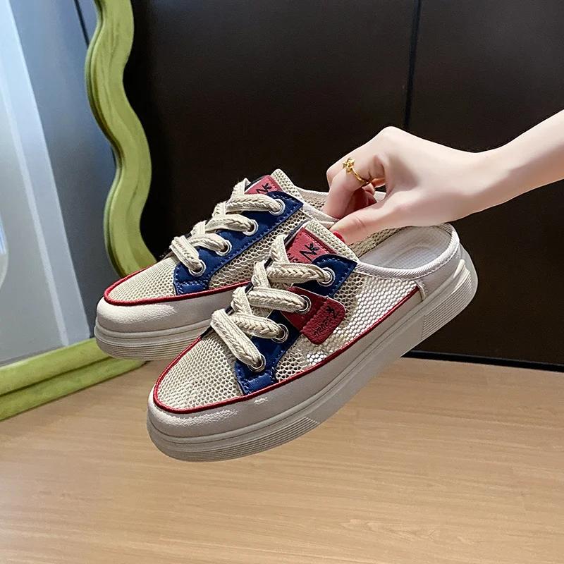 Fashion With Lacing Big Sole Black Women Shoes Training Ladies Fat Sneakers Sport Items Temis Low Prices Portable New Snearkers