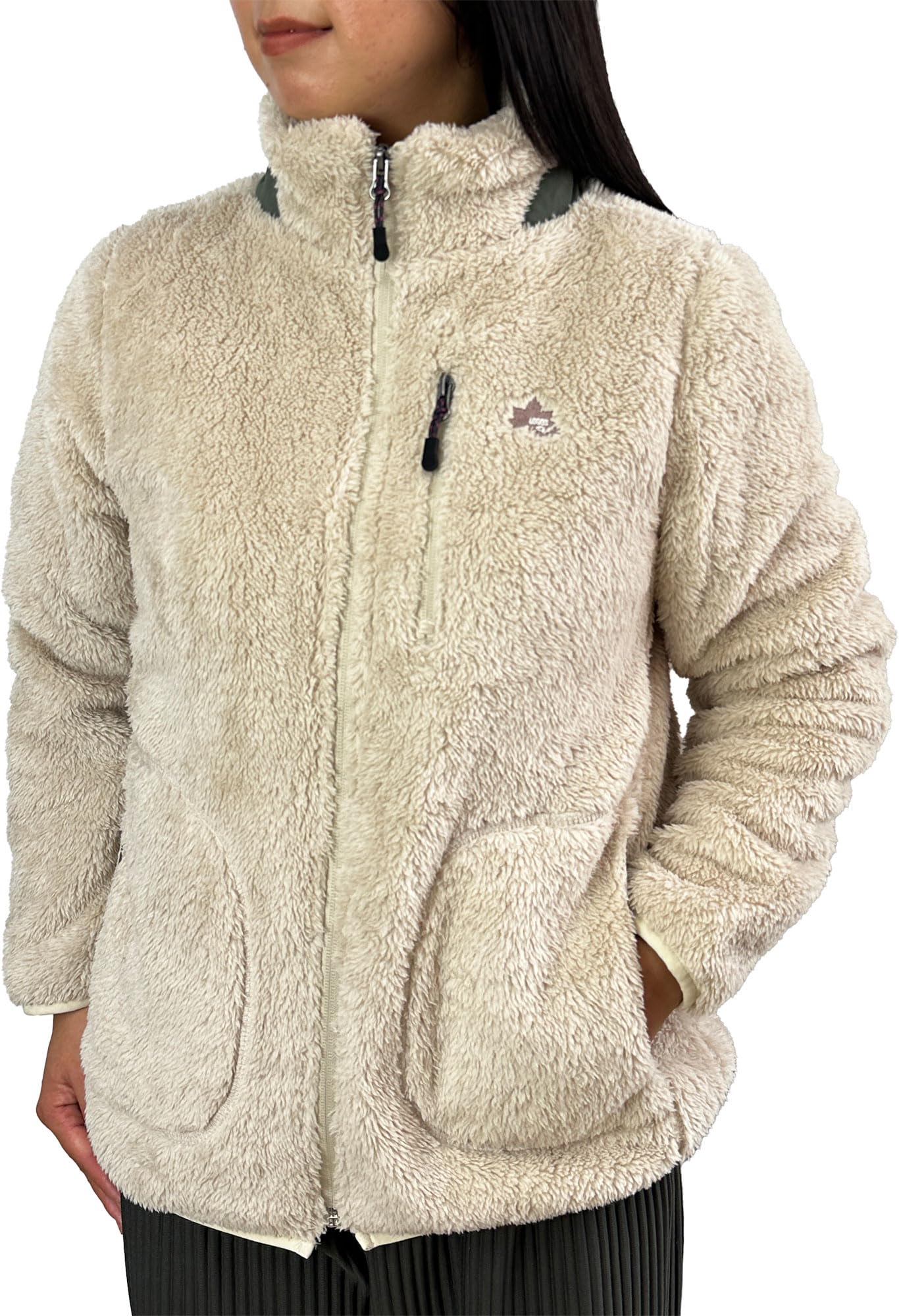 

Logo Spark Women s Lined Shaggy Boa Jacket, M, L, LL (JP, Alphabet, LL, Beige)
