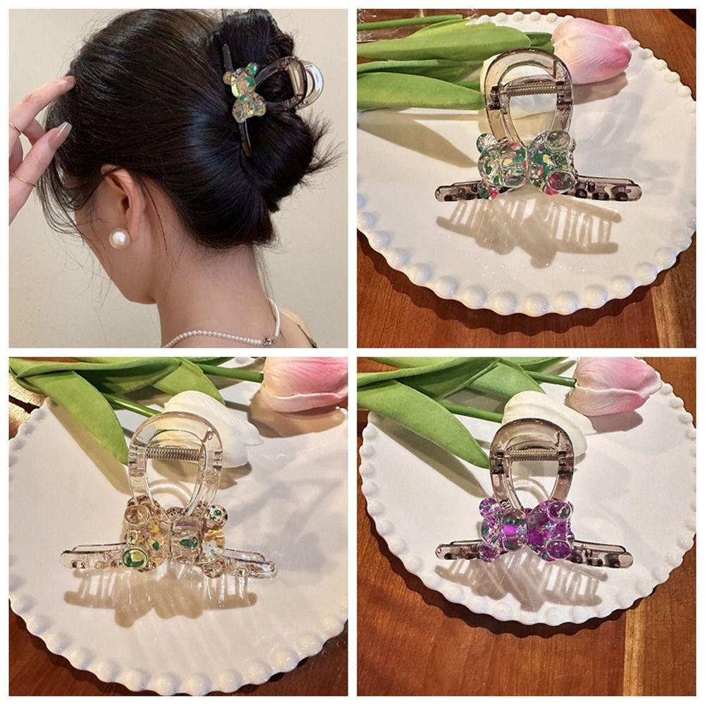

Acrylic Hair Claws Bear Hair Accessories Ins Ponytail Holders Women