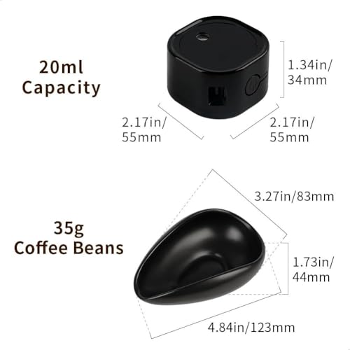 watchget 30g Coffee Bean Cup and Digital Spray Bottle Set, Coffee Bean Measuring Cup RDT Spray Kit, Measuring Tray, 20ml Rechargeable Espresso Sprayer