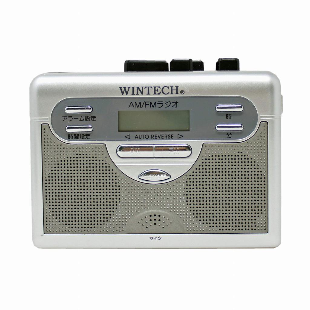 WINTECH Radio Tape Recorder with Digital Radio FM Digital Alarm 2 AA Batteries and AC Adapter PCT-11R2 AM/FM Auto-Reverse Playback, AM/FM (Wide
