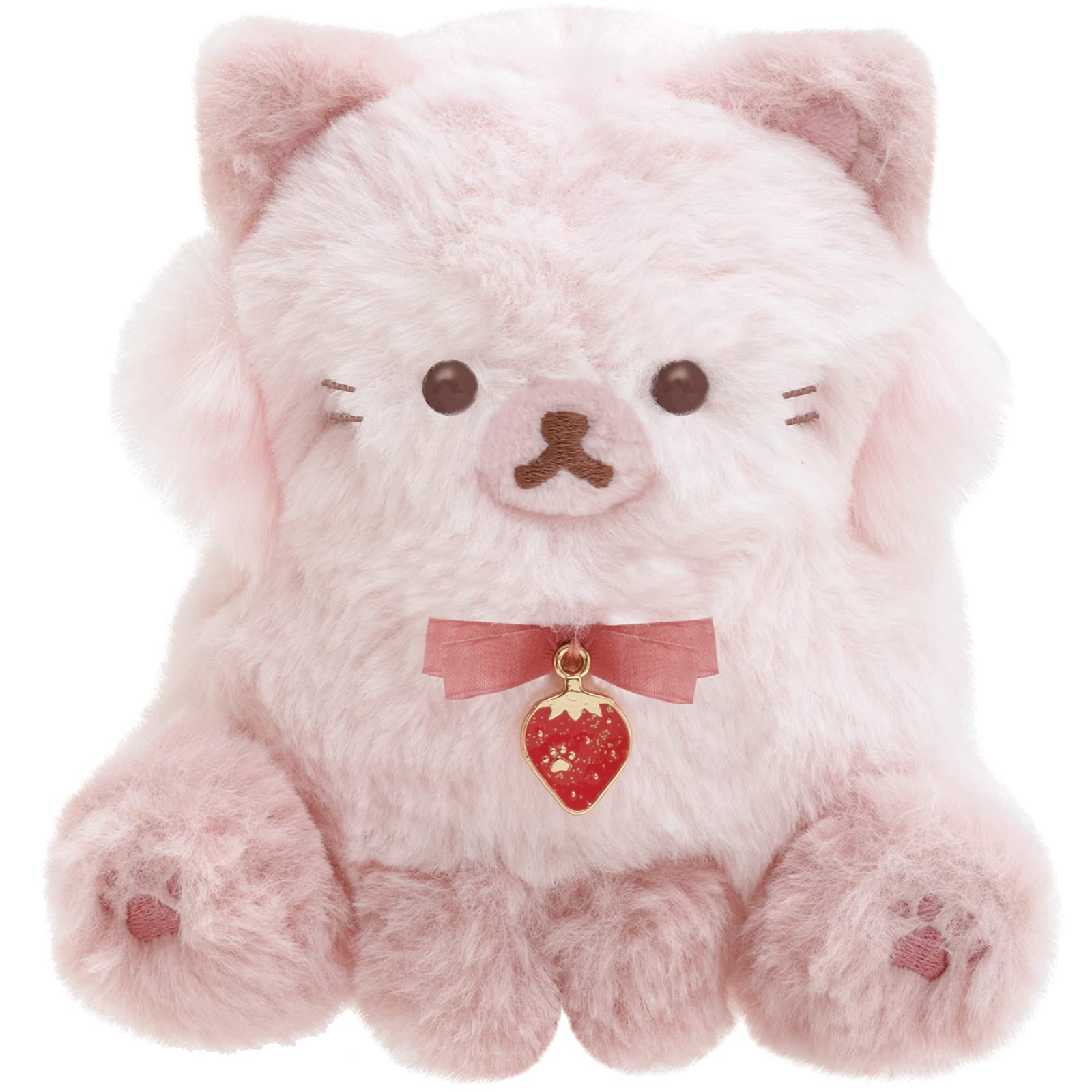 

Rilakkuma Korilakkuma and Strawberry Cat Plush Toy, Strawberry Cat, MF21101