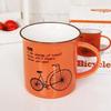 1 X Vintage Orange Bicycle Mug