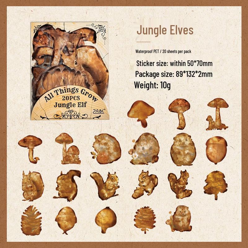 

Vintage Waterproof PET Stickers - Creative Journal Pack
