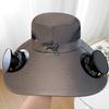 For Outdoor Camping Fishing Hiking Sunscreen Fisherman Hat Solar Fan Cap Portable Solar Charging Cap with Fan