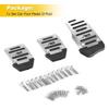 3x Silver Car Universal Non-Slip Manual Transmission Brake Foot Pedal Pad Cover