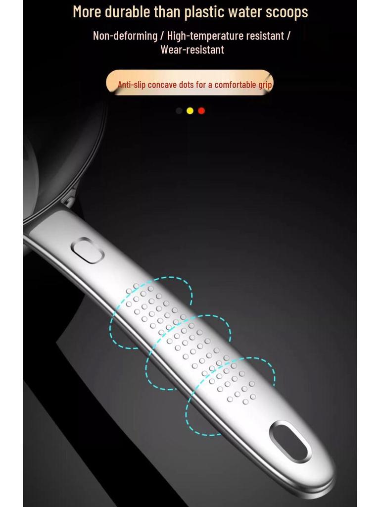 304 Stainless Steel Non-slip Water Ladle – Thickened Large Water Scooping Spoon for Kitchen Use