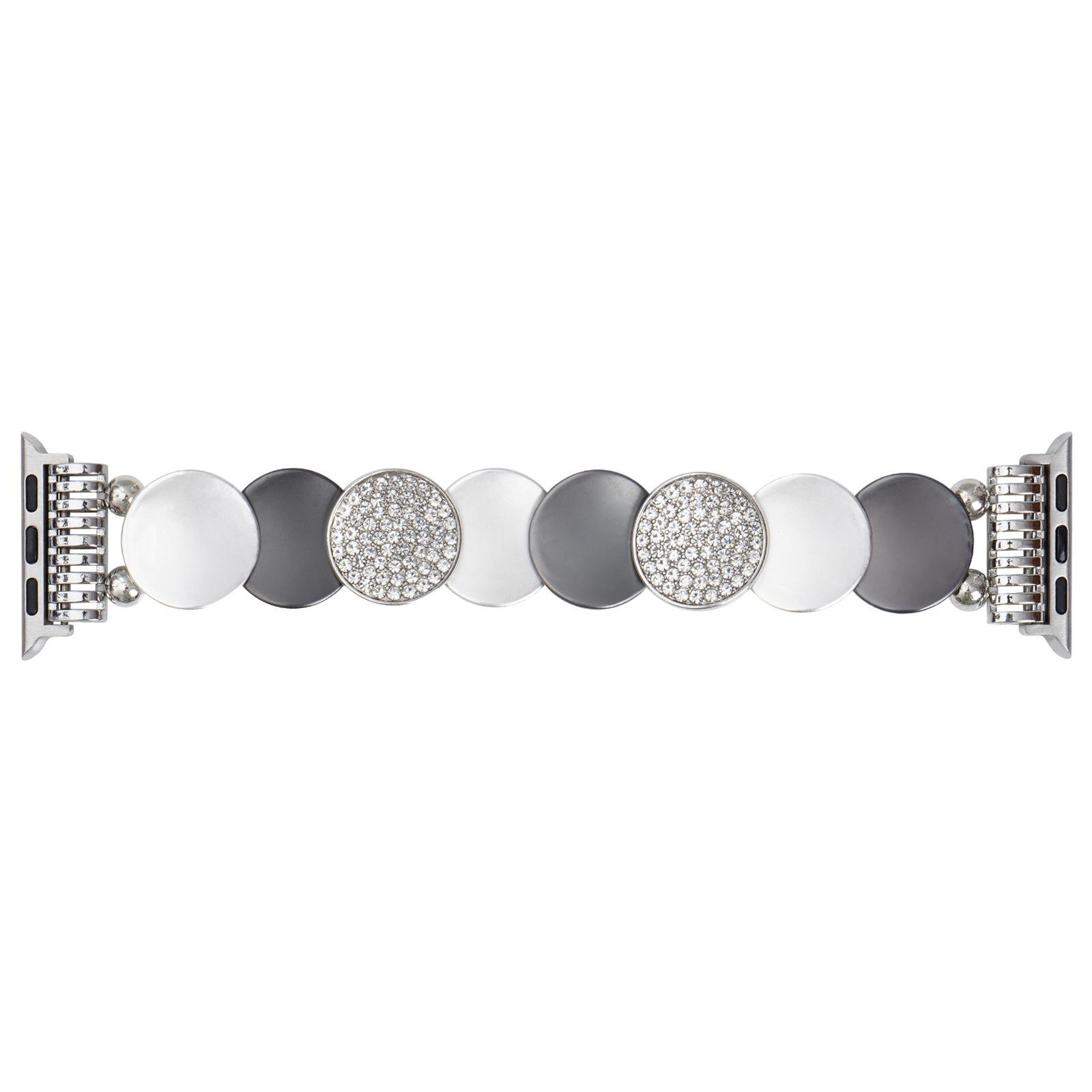 

For Apple Watch Series 10 42mm/9 8 7 41mm/SE (2023) SE (2022) SE 6 5 4 40mm/3 2 1 38mm Round Pieces Zinc Alloy Strap A