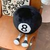 Creative Black 8 Billiards Pillow Plush Toy Sofa Cushion Nap Pillow Living Room Decoration Puppet
