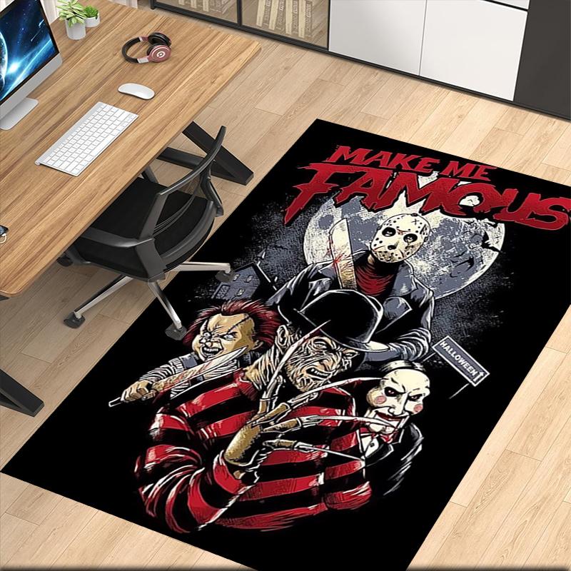 Halloween Horror Printed Carpet, for Office Chair Living Room Bedroom Kitchen Room Decor Gifts.