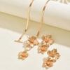 3pcs/Set OT Clasp Flower Pendant Necklace Exaggerated Snake Chain Necklace  Holiday Wedding