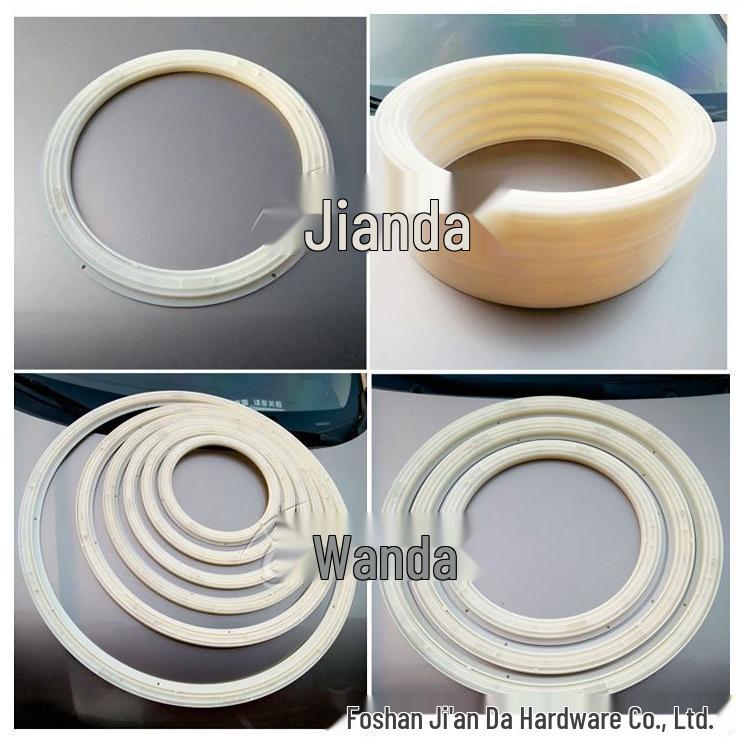 Glass and Marble Rotating Dining Table with Wooden Base