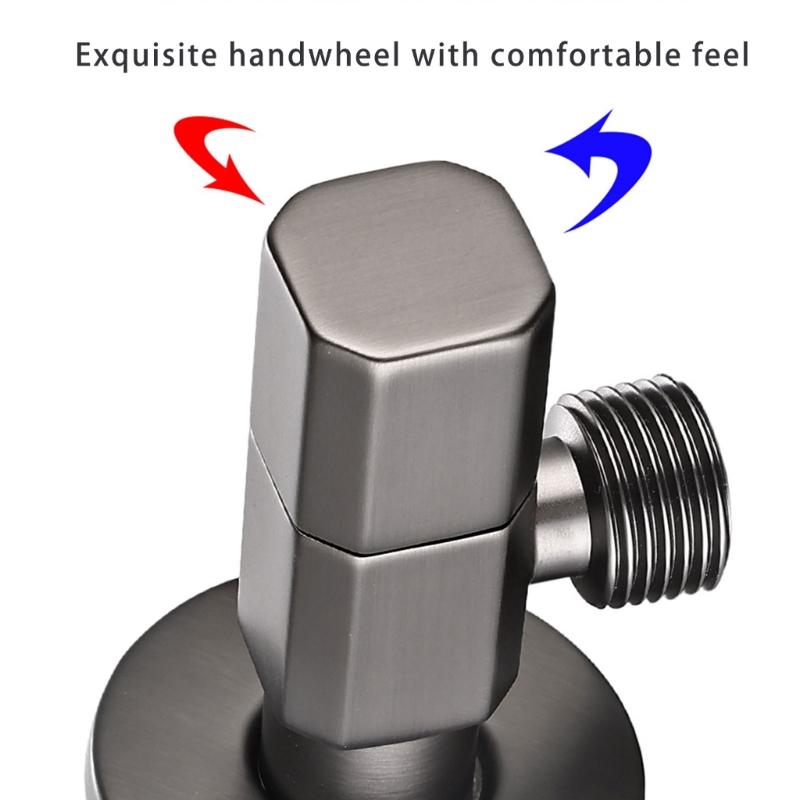 Brass Turn Angle Stop Valves Bathroom High Flows Hot/Cold Water Shut Down Valves Water Flows Control Valves Enduring