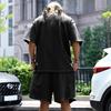 Set Estivo da Uomo Taglie Forti Tuta Sportiva Casual Larga T-shirt a Maniche Corte Pantaloncini Due Pezzi Abbigliamento da Uomo