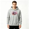 Men Anime Print Pullover Hoodie Casual Purple Hair Demon Character Graphic Long Sleeve Sweatshirt