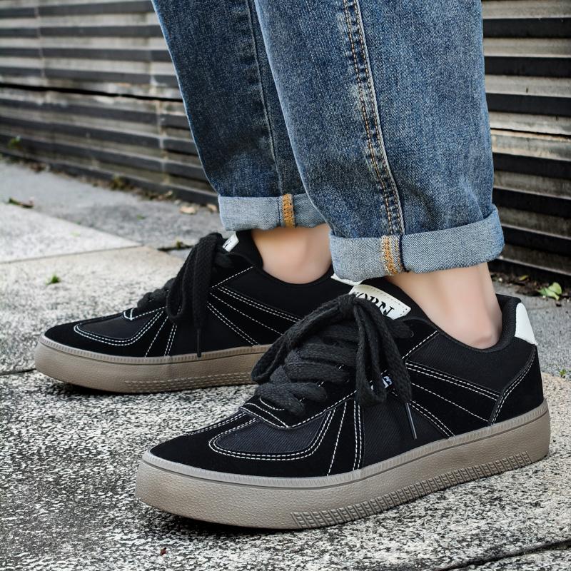 Men's Shoes Retro Black Board Shoes Autumn Breathable German Training Casual Sports Shoes New Niche Versatile Trendy New Shoes