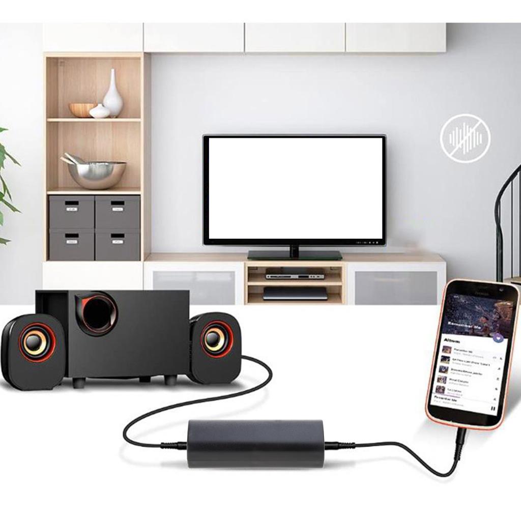 Ground Loop Noise Isolator Noise Filter Car Speaker with 3.5mm Audio Cable for Car Audio Home Stereo System Speaker