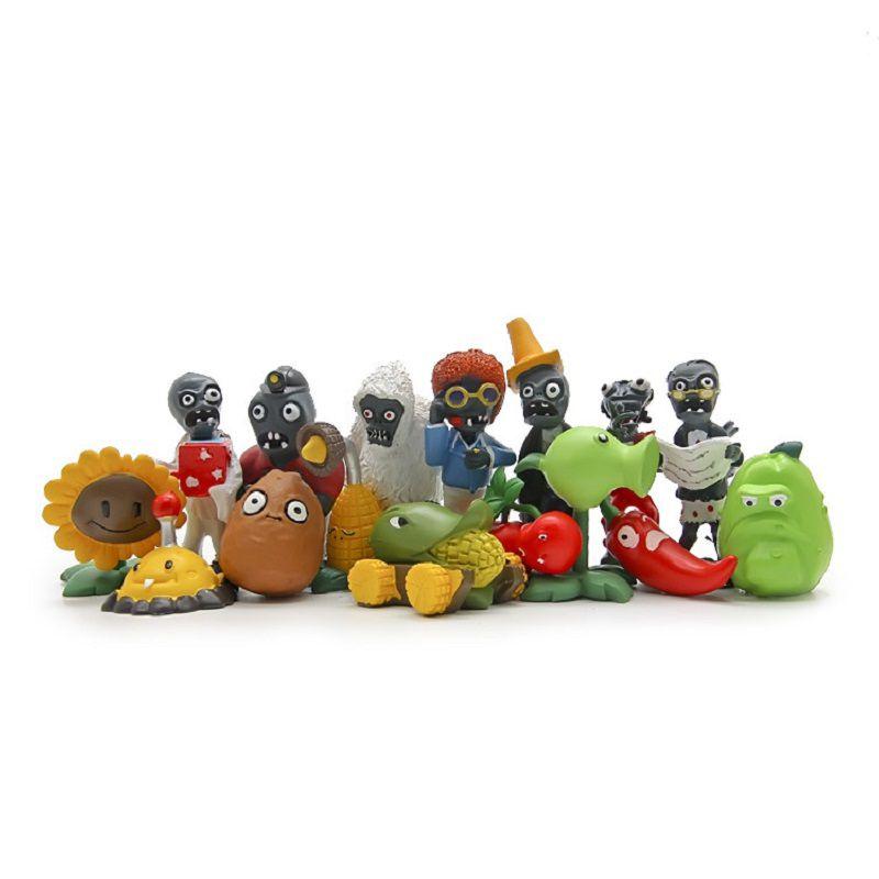 Premium Quality 16pcs Set Of New Plants Vs. Zombies Pvc Anime Action Figures For Kids