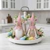Osterhase mit Frühlingsmotiv Gesichtslose Gnome-Puppe Elf Stofftier Tischdekoration