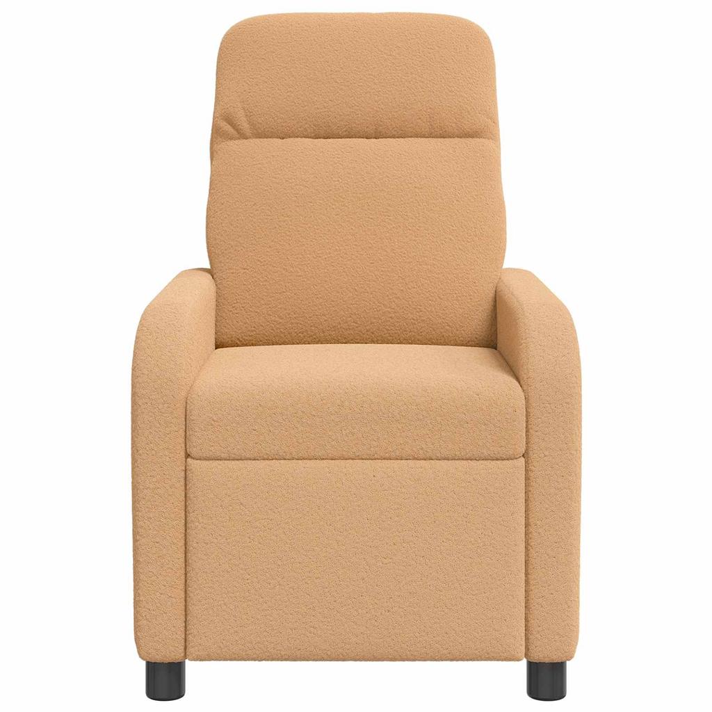 Massage Recliner Beige Boucle